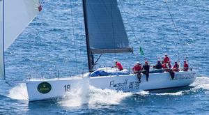 Billl Wild's R/P 55, Wedgetail reaching into Bass Strait photo copyright  Rolex/Daniel Forster http://www.regattanews.com taken at  and featuring the  class