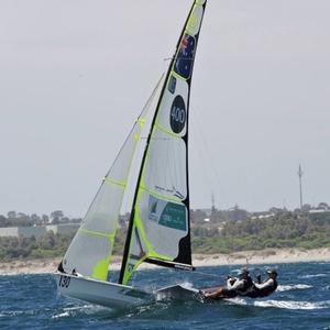 Joel Turner and Lewis Brake, sailing at the Zhik Australian 49er Championships. photo copyright Bronwen Hemmings taken at  and featuring the  class