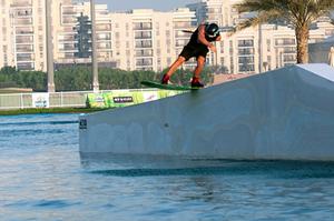 Setting a new standard of legitimacy, technicality and uniqueness at wake parks around the globe; Aaron Gunn (AUS) takes the 2014 WWA Wake Park World Series - Pro Features Overall Title. photo copyright WWA taken at  and featuring the  class