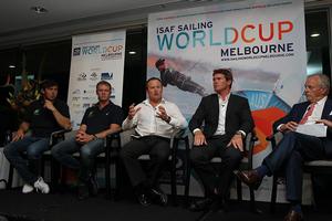 Iain Jensen, Nathan Outteridge, Glenn Ashby, Tom Slingsby and Andrew Plympton at the 2013 Sailing World Cup Dinner photo copyright Jeff Crow/ Sport the Library http://www.sportlibrary.com.au taken at  and featuring the  class