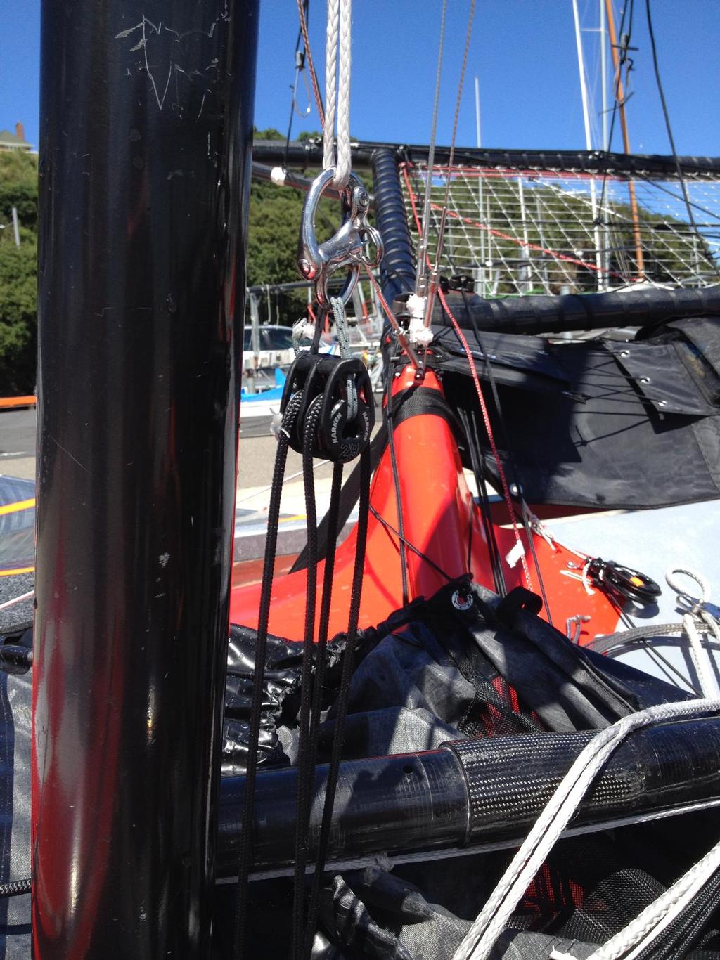 29mm Harken T2 soft attach double used on our mainsail cunningham system photo copyright Knight Frank Racing taken at  and featuring the  class