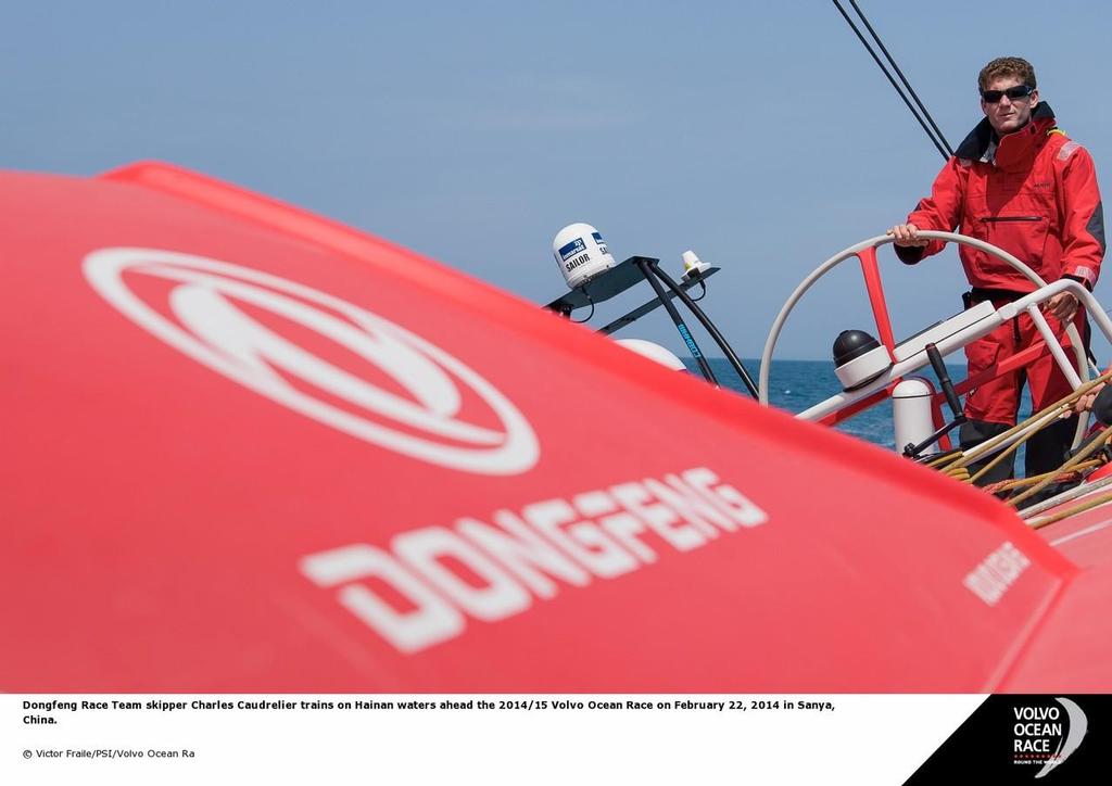 Dongfeng Race Team skipper Charles Caudrelier trains on Hainan waters ahead the 2014-15 Volvo Ocean Race on February 22, 2014 in Sanya, China ©  Victor Fraile / illume visuals http://www.illumevisuals.com/