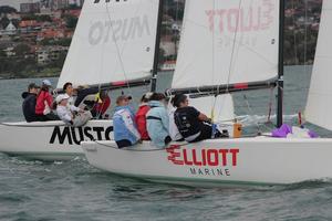 Greta Quealy (Musto) scored her first podium finish - a thrid place in the Marinassess Womens Match Racing regatta. Credit CYCA Staff - Marinassess Womens Match Racing Regatta  2014 photo copyright CYCA Staff . taken at  and featuring the  class