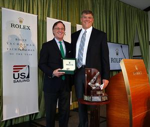 From left, Peter Nicholson, Rolex Watch U.S.A’s Senior Advisor, Communications, and Rolex Yachtsman of the Year Brian Porter (Photo Credit Rolex/Tom O'Neal) - US Sailing’s Rolex Yachtsman and Yachtswoman of the Year Awards Ceremony photo copyright  Rolex/Tom O'Neal taken at  and featuring the  class