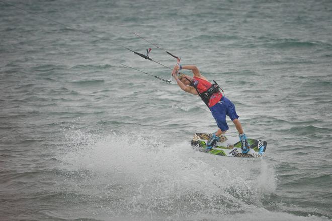 Dylan Vd Meij goes huge in freestyle action during final day - KTA Philippines Boracay Extreme 2014 © Alexandru Baranescu
