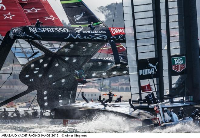 Emirates Team New Zealand vs. Oracle Team USA, Event:  34th America’s Cup, Finals - Race 8, Location: San Francisco Bay, USA © Abner Kingman http://www.kingmanphotography.com