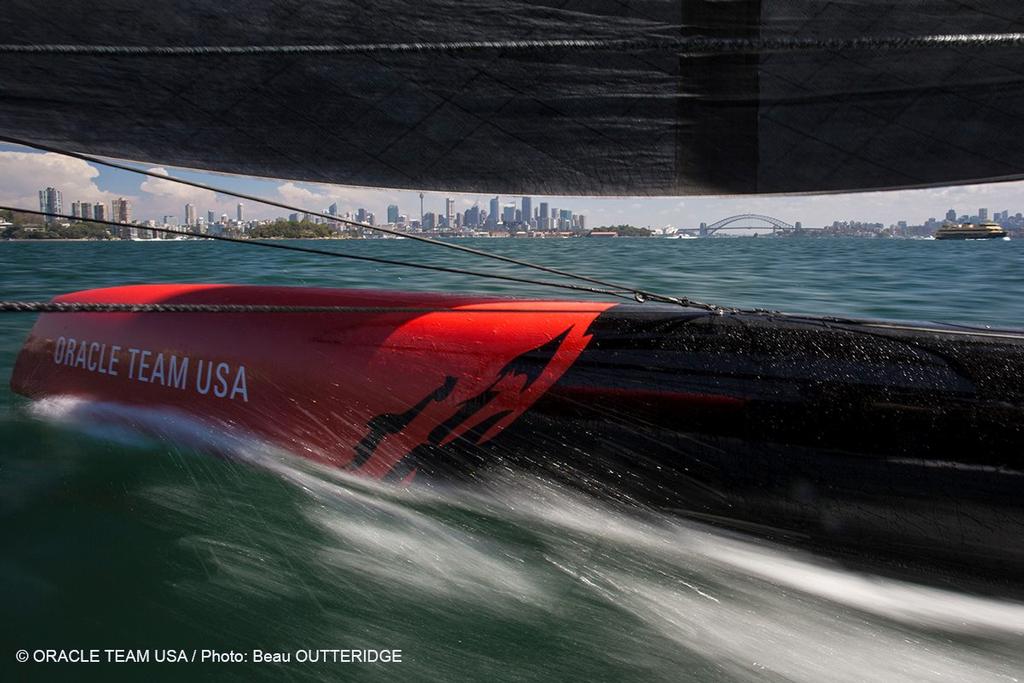 Oracle Team USA - training with Team Australia, Friday March 14, 2014 © Beau Outteridge/Oracle Team USA http://www.oracleteamusamedia.com/