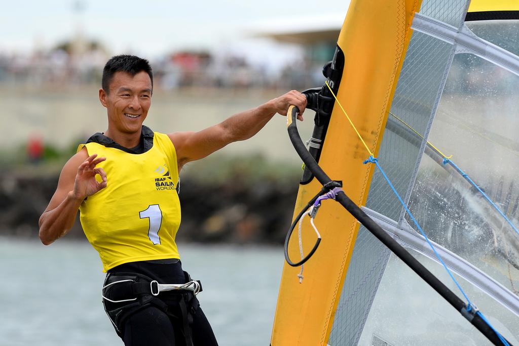 ISAF Sailing World Cup - Melbourne 2013: RSX M Medal Race: Chuankun_Shi(CHN) - ISAF Sailing World Cup - Melbourne 2013 ©  Jeff Crow