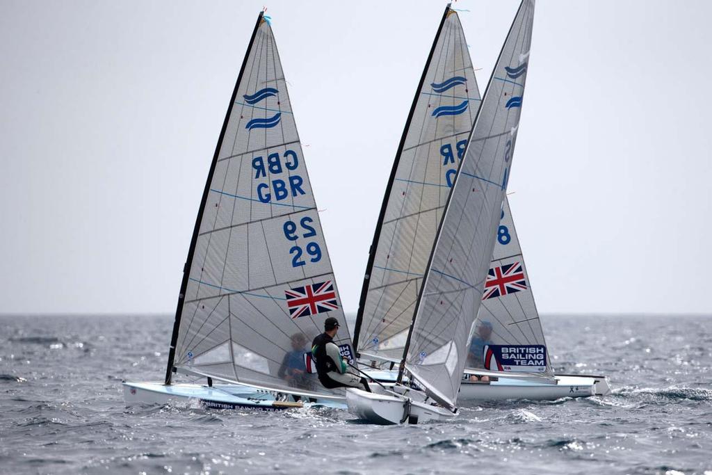 2014 ISAF Sailing World Cup Mallorca Day 2 -  Finn trio photo copyright Ocean Images taken at  and featuring the  class
