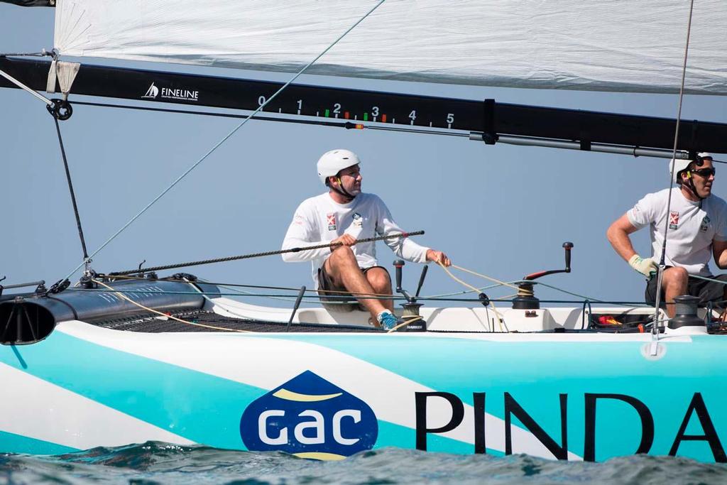 GAC Pindar in action during Act 2 of the 2014 Extreme Sailing Series © Performance PR http://www.performancepr.com/