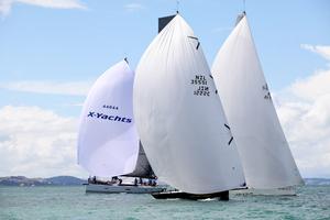 Sailing the angles downwind in B Division - Jack Tar Auckland Regatta photo copyright Ivor Wilkins taken at  and featuring the  class