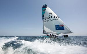 The Aussie's on GAC Pindar were ever improving over the four days in Muscat - Extreme Sailing Series photo copyright Lloyd Images/Extreme Sailing Series taken at  and featuring the  class