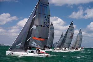 Start for the Melges 24 fleet  - Bacardi Cup 2014 photo copyright BNSW/Cory Silken taken at  and featuring the  class