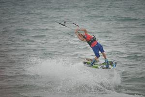 Dylan Vd Meij goes huge in freestyle action during final day - KTA Philippines Boracay Extreme 2014 photo copyright Alexandru Baranescu taken at  and featuring the  class