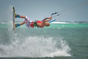 Christian Q Tio goes huge in freestyle action during final day - KTA Philippines Boracay Extreme 2014 photo copyright Alexandru Baranescu taken at  and featuring the  class