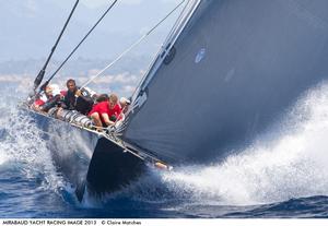 Athlete - Boat:  Rainbow, Event:  The Superyacht Cup, Location: Palma Mallorca, Spain, A great day out on the water in Palma at the Superyacht Cup 2013 with five J Class racing together. - Fifth edition of Mirabaud Yacht Racing Image Award 2014 photo copyright Claire Matches taken at  and featuring the  class