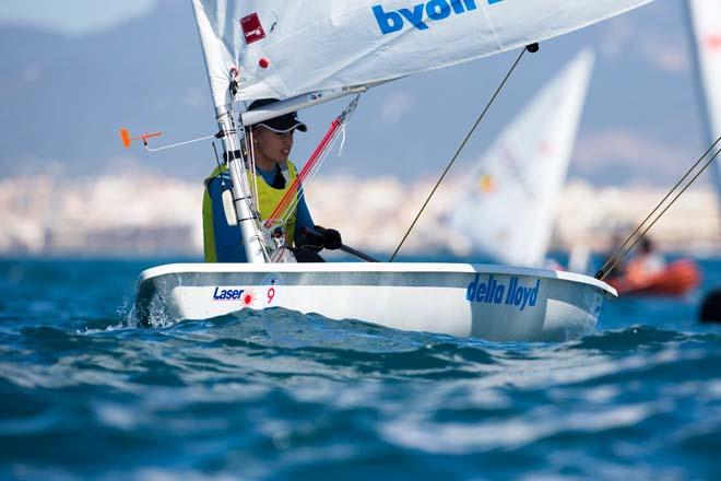 2014 ISAF Sailing World Cup Mallorca - Marit Bouwmeester during the Laser Radial medal race © Ocean Images