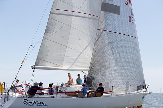 Wadmalaw Island’s Bill Hanckel’s and his Emocean crew took first-place in Pursuit - Spinnaker Class today, his second of the regatta and enough to easily win the week. © Meredith Block/ Charleston Race Week http://www.charlestonraceweek.com/