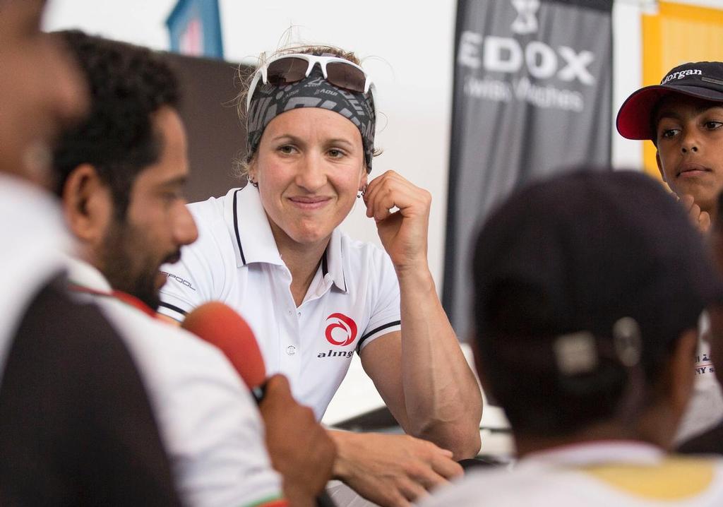 Alinghio Tactician, Anna Tunnicliffe - Extreme Sailing Series - Act 2. Muscat.  © Lloyd Images/Extreme Sailing Series