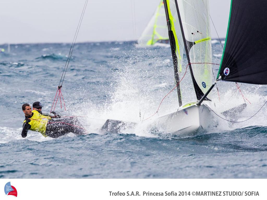 Peter Burling and Blair Tuke (NZL) still lead the 49er class after Day 4 at the ISAF Sailing World Cup Palma photo copyright  Martinez Studio / Sofia http://www.trofeoprincesasofia.org/ taken at  and featuring the  class