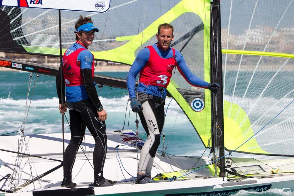 2014 ISAF Sailing World Cup Mallorca - Bronze - Dylan Fletcher & Alain Sign in 49er photo copyright Ocean Images taken at  and featuring the  class