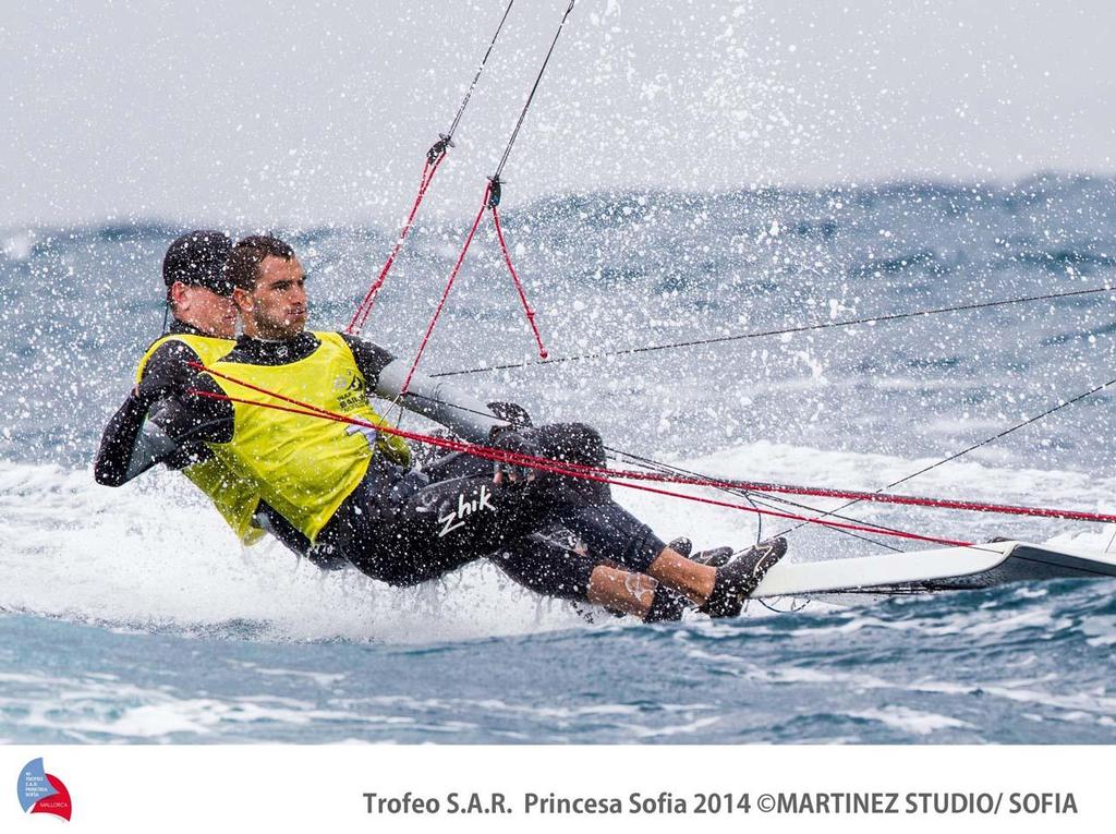 2014 ISAF Sailing World Cup Mallorca - Peter Burling and Blair Tuke (NZL), 49er ©  Martinez Studio / Sofia http://www.trofeoprincesasofia.org/