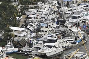 Port Hinchinbrook Marina, just south of Cardwell in far north Qld, after Cyclone Yasi hit in 2011. - Severe Tropical Cyclone Ita photo copyright Paul Crock taken at  and featuring the  class