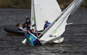 Quarter Final two – Black Flag incident  -  60th BUCS-BUSA Team Racing Championships 2014 photo copyright Alan Henderson taken at  and featuring the  class