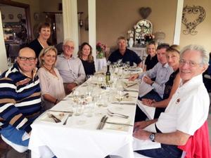 Wild Rose crew at Bistro Molines lunch - Sail Port Stephens photo copyright Craig Greenhill/Saltwater taken at  and featuring the  class