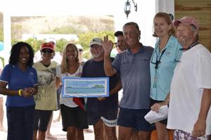 Sweetness crew with Ruth Phillips from Caribbean Insurance Ltd Judy Petz, Regatta Director - BVI Spring Regatta and Sailing Festival 2014 photo copyright Debora Parentes taken at  and featuring the  class