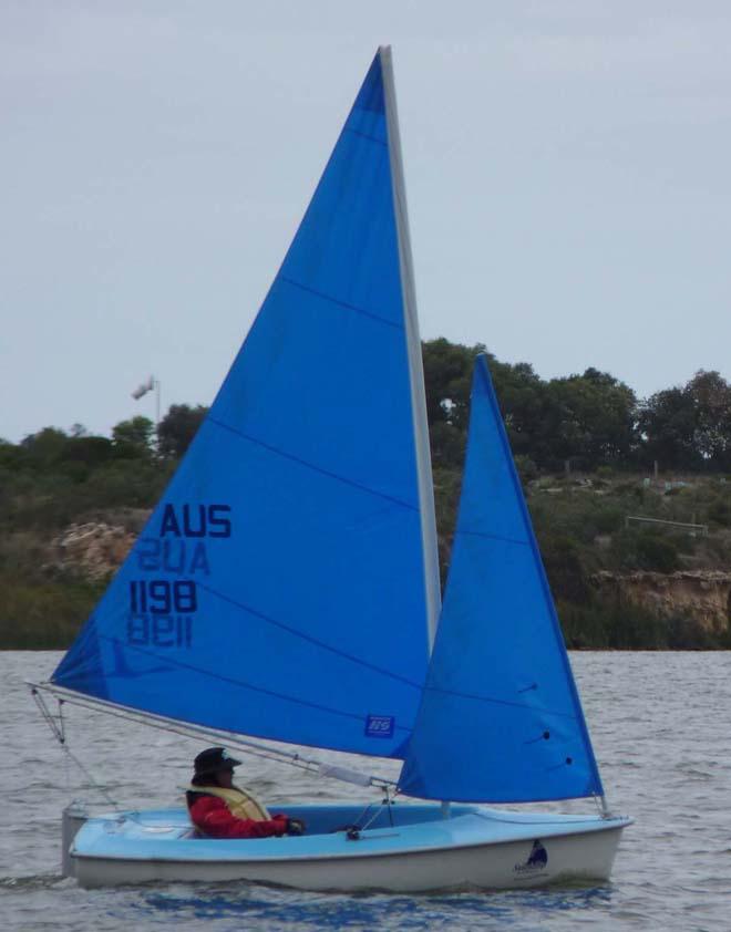 Chris Symonds (TAS) won the 1st race in the 303 single-person and two-person divisions - 2014 Australian Hansa Class Championships © Shauna Phillips