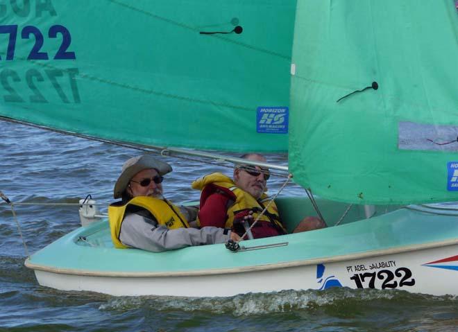 Wayne Crabb and Dennis Henderson (SA) are racing in the Hansa 303 two-person competition - 2014 Australian Hansa Class Championships © Shauna Phillips