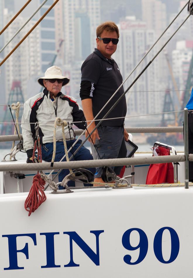 Rolex China Sea Race 2014. Syd Fischer on board Ragamuffin 90. ©  RHKYC/Guy Nowell http://www.guynowell.com/