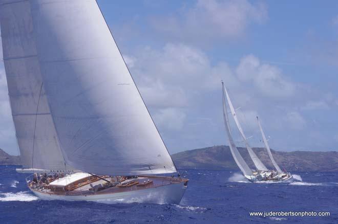 Stormvogel and Aurelius - Race 1, 2014 Antigua Classic Yacht Regatta ©  Jude Robertson http://juderobertsonphoto.wix.com/pix