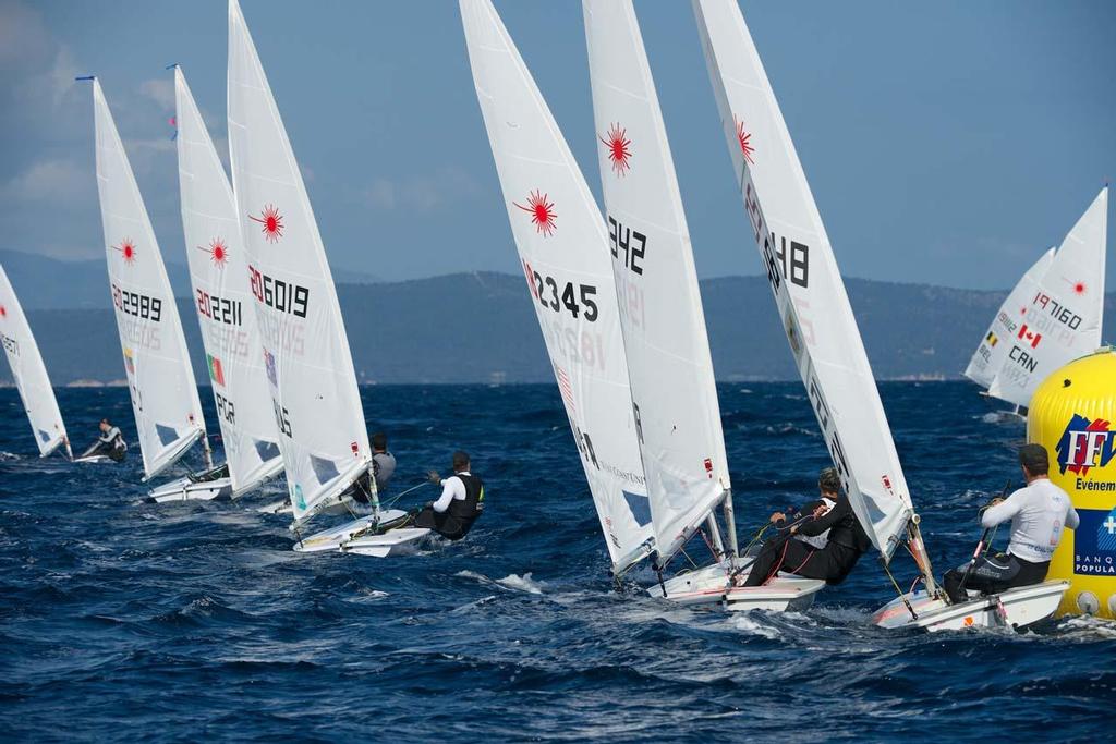  Laser - 2014 ISAF Sailing World Cup Hyeres, day 2 photo copyright  Franck Socha / ISAF Sailing World Cup Hyeres http://swc.ffvoile.fr/ taken at  and featuring the  class