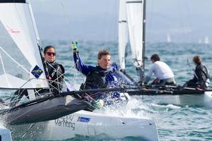 2014 ISAF Sailing World Cup Hyeres - Nacra 17 photo copyright Thom Touw http://www.thomtouw.com taken at  and featuring the  class