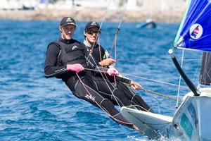 2014 ISAF Sailing World Cup, Hyeres, France - 49er Men photo copyright Thom Touw http://www.thomtouw.com taken at  and featuring the  class