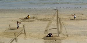 Extraordinary beach drawing photo copyright  SW taken at  and featuring the  class