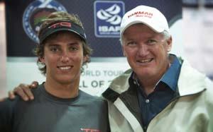 David Gilmour with his father when he announced his retirement in professional sailing back in 2012 photo copyright Subzero Images /AWMRT http://wmrt.com taken at  and featuring the  class