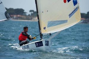 Thomas Le Breton, Finn medal race - 2014 ISAF Sailing World Cup Hyeres photo copyright Franck Socha taken at  and featuring the  class