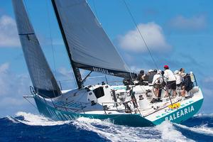 Balearia with the crew of Bigamist from Portugal take 2nd place on Day 3 of racing at Les Voiles de St. Barth - Les Voiles de St. Barth 2014 photo copyright Christophe Jouany / Les Voiles de St. Barth http://www.lesvoilesdesaintbarth.com/ taken at  and featuring the  class
