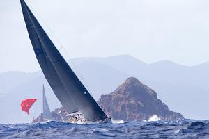 White Rhino who wins the only race in the Spinnaker 2 Class today at Les Voiles de St. Barth - Les Voiles de St. Barth 2014 photo copyright Christophe Jouany / Les Voiles de St. Barth http://www.lesvoilesdesaintbarth.com/ taken at  and featuring the  class