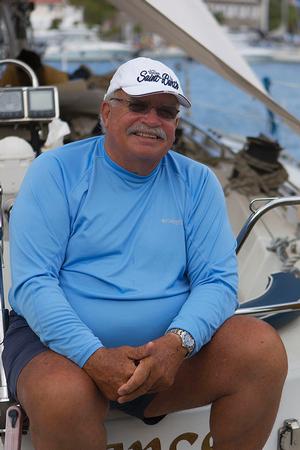  Sir Bobby Velasquez skipper/owner of L'Espérance winners of the Non Spinnaker Class at Les Voiles de St. Barth 2014 - Les Voiles de St. Barth 2014 photo copyright  Les Voiles de Saint Barth/Alain Blanchard taken at  and featuring the  class