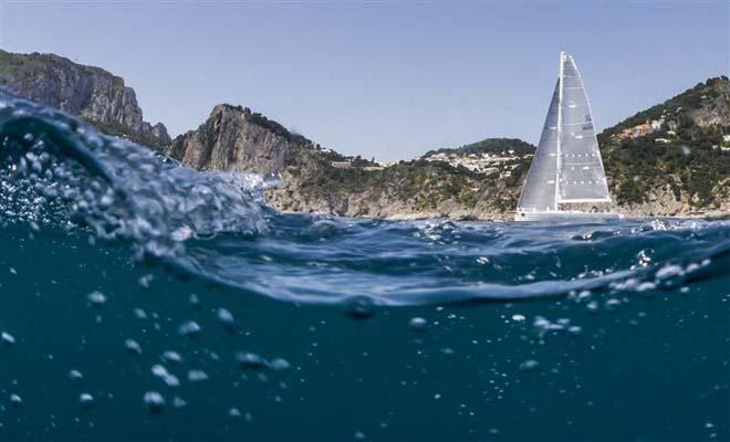 Enrico Gorziglia's Brenta 60, Good Job Guys made great gains under Capri's dramatic cliffs ©  Rolex / Carlo Borlenghi http://www.carloborlenghi.net