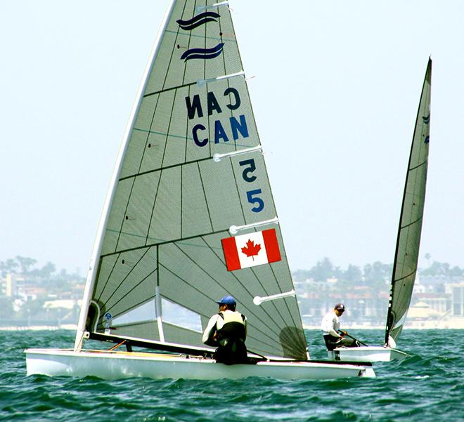 Greg Douglas’ 2 wins and 2 seconds lifted him into the lead - Finn Class North American Championships 2014 © Rich Roberts