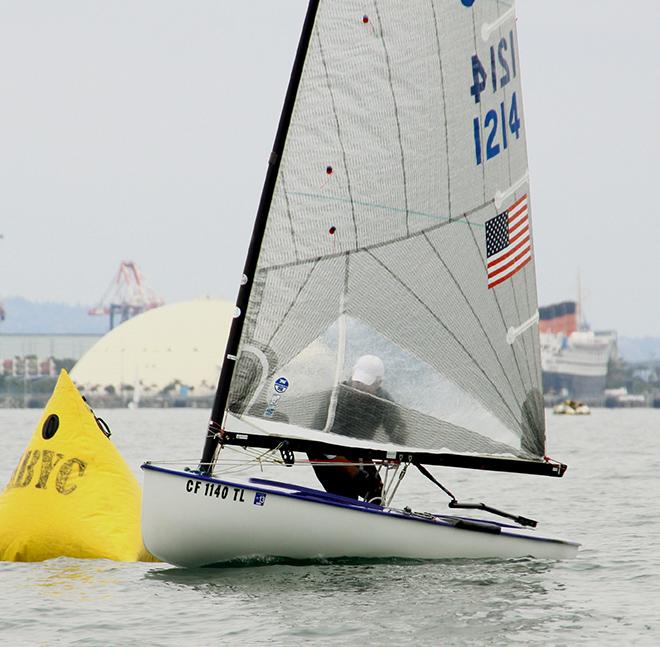 Peter Connally of Newport Harbor YC turns his Finn upwind - ABYC Memorial Day Regatta 2014 © Rich Roberts