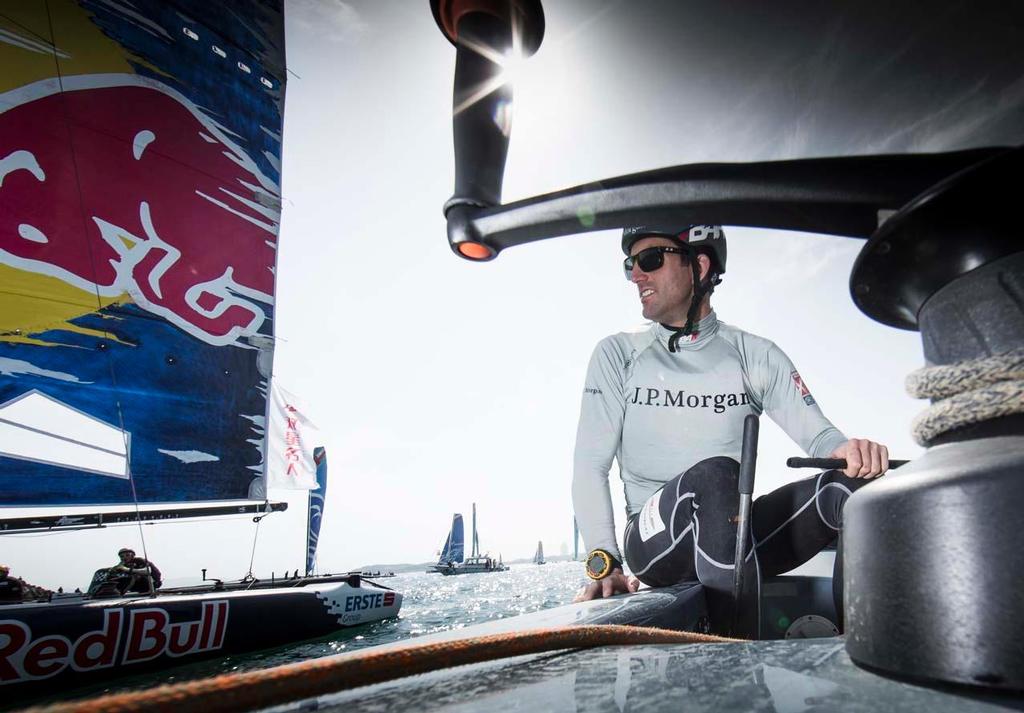 Ben Ainslie steered his all-British crew to victory in race 20 on the Qingdao racecourse in China. - 2014 Extreme Sailing Series Act 3 photo copyright Lloyd Images/Extreme Sailing Series taken at  and featuring the  class