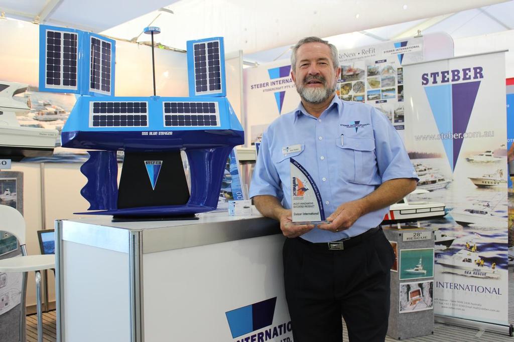 Alan Steber with his award the the SSS Bluebottle photo copyright Jeni Bone taken at  and featuring the  class