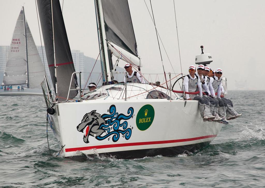 Sea Wolf, Archambault 40, the only mainland Chinese entry in the Rolex China Sea Race 2014. With UK Titanium. photo copyright Guy Nowell http://www.guynowell.com taken at  and featuring the  class