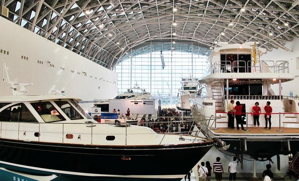 Taiwan International Boat Show 2014  - inside the Big Shed © Suzy Rayment